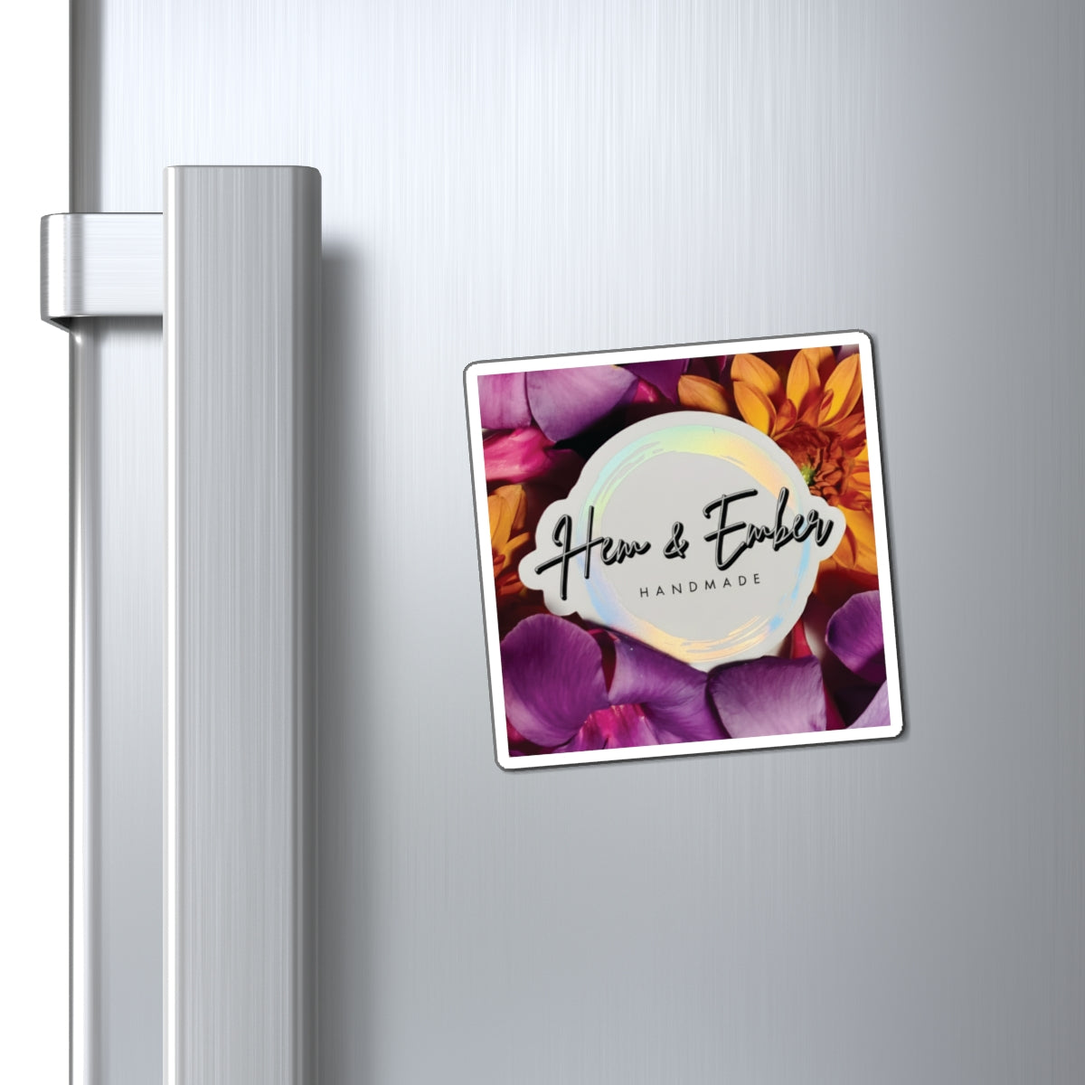 Hem & Ember Floral Logo Magnet