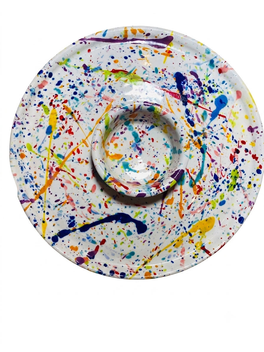 Splatter Dip Plate 9"