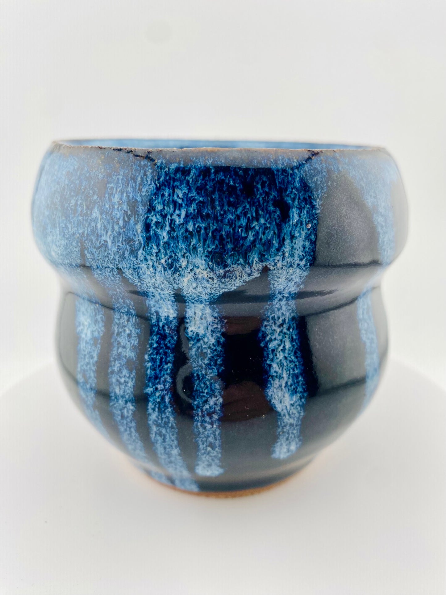 Dark Drip Hourglass Vessel