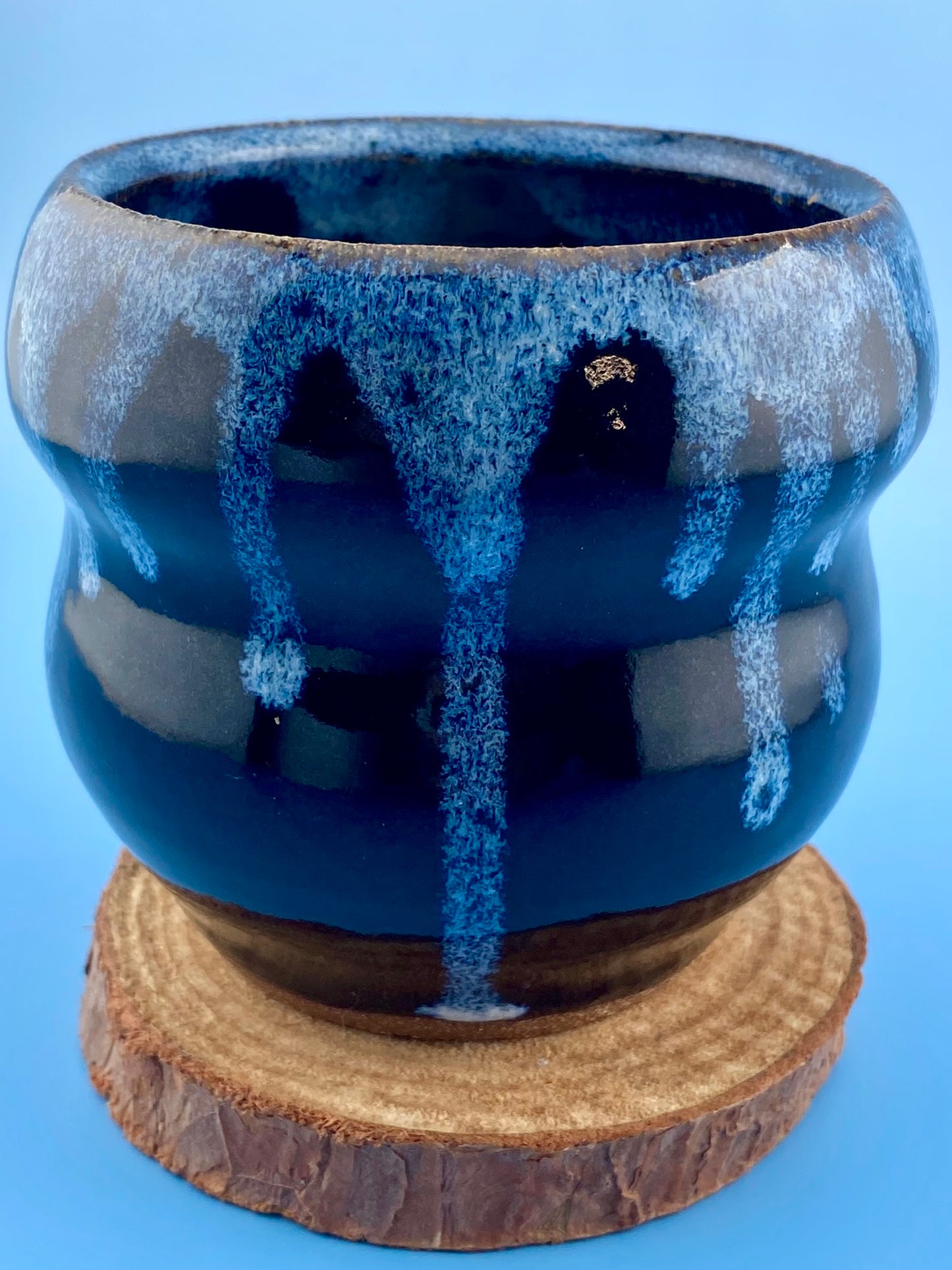 Dark Drip Hourglass Vessel