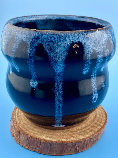 Dark Drip Hourglass Vessel