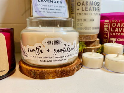 No. 16 | Vanilla + Sandalwood Coconut-Soy Wax Candle