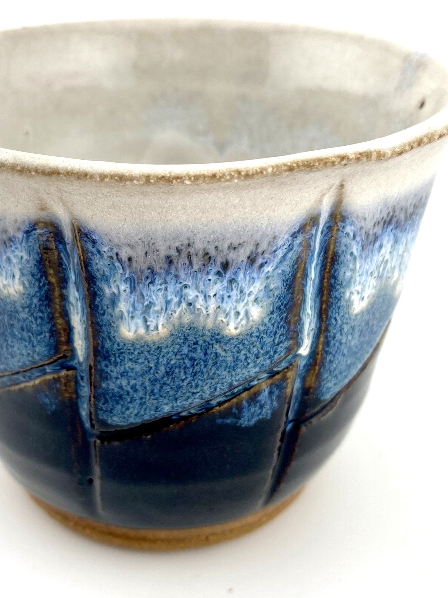 Textured Drippy Glaze Vessel