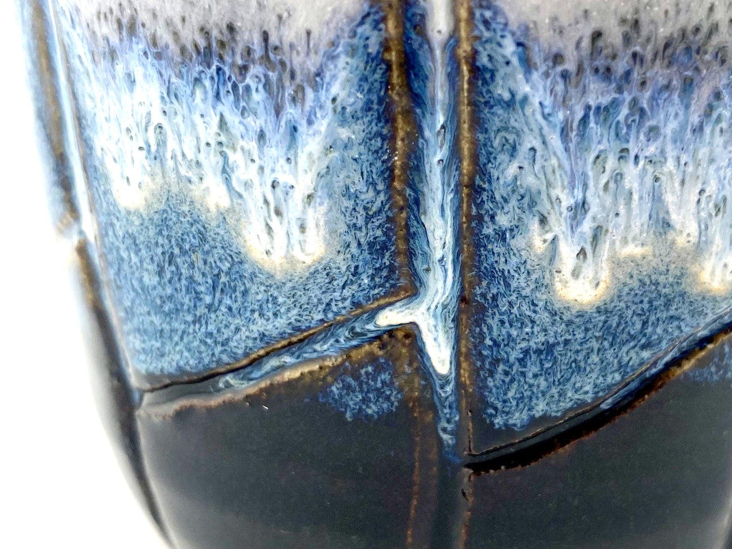 Textured Drippy Glaze Vessel