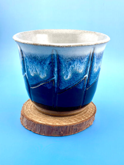 Textured Drippy Glaze Vessel