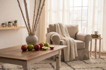 white birch and apple indoor cozy