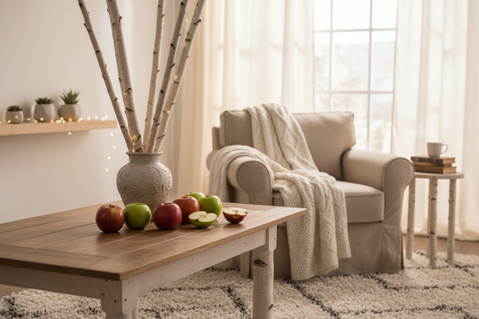 white birch and apple indoor cozy